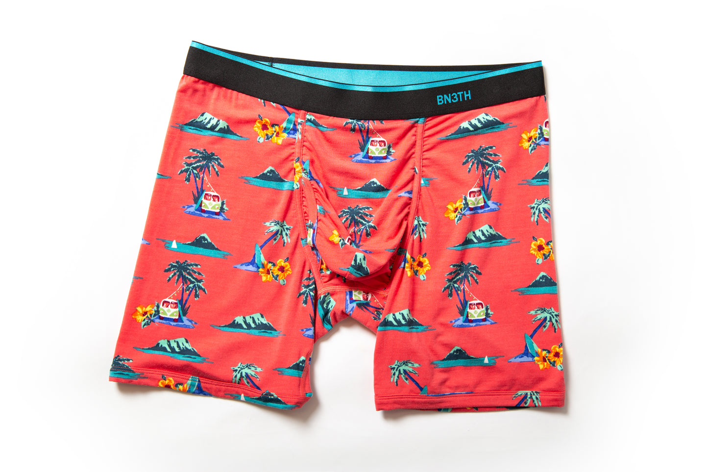 BN3TH MEN'S CLASSICS BOXER BRIEF: ALOHA-CORAL