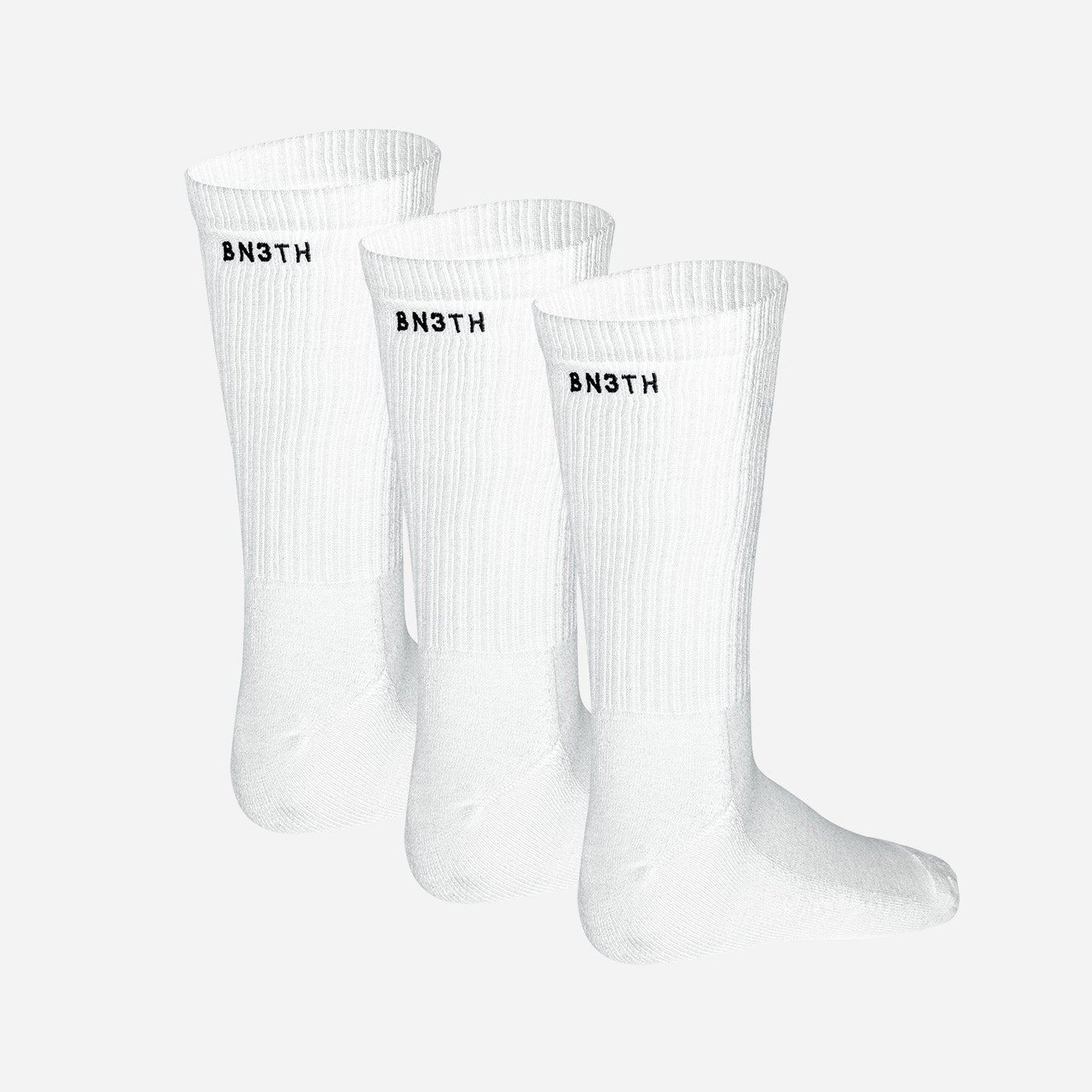 CLASSIC CREW SOCK: WHITE 3 PACK