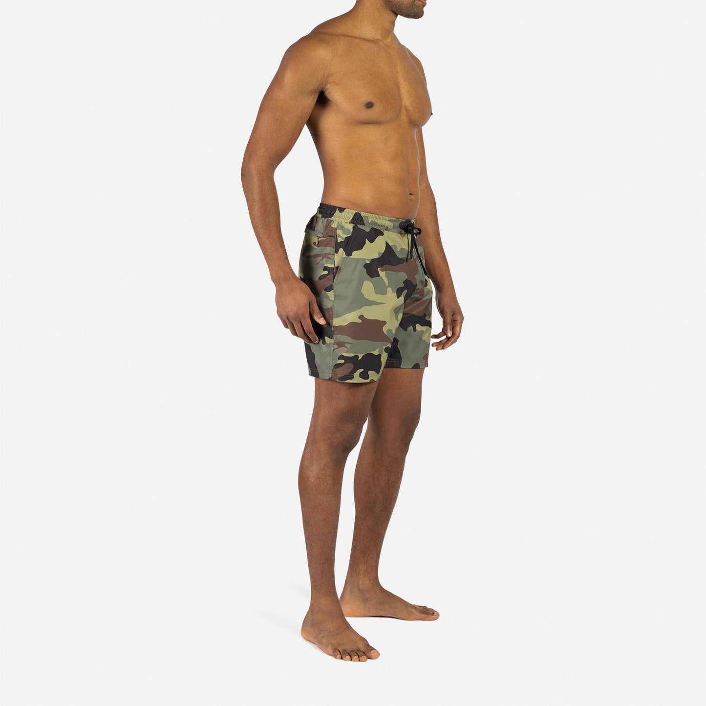 AGUA VOLLEY 2N1 SWIM SHORT 7": CAMO XXL GREEN
