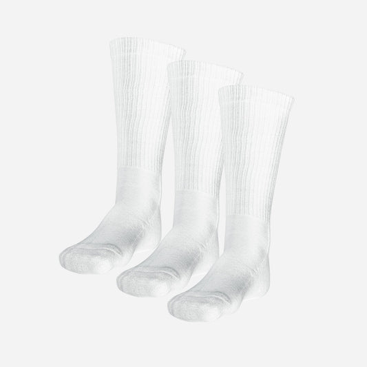 CLASSIC CREW SOCK: WHITE 3 PACK