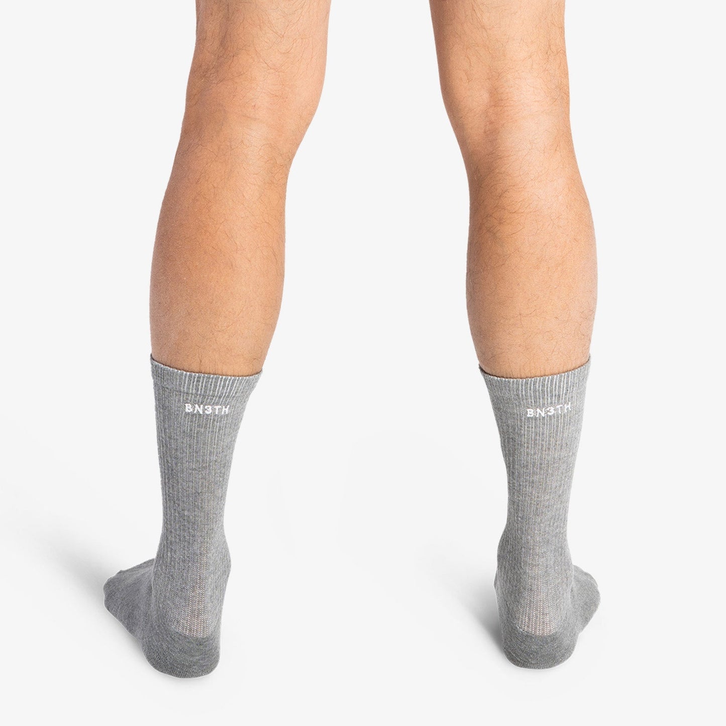 CLASSIC CREW SOCK: HEATHER GREY 3 PACK