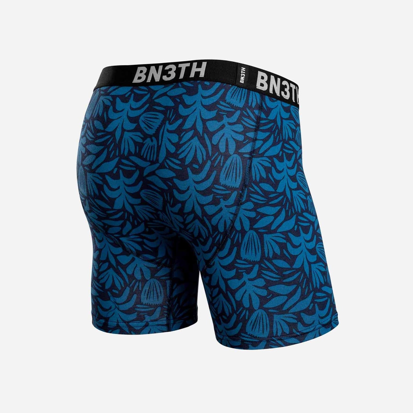 OUTSET BOXER BRIEF: ABSTRACT TROPICAL NAVY