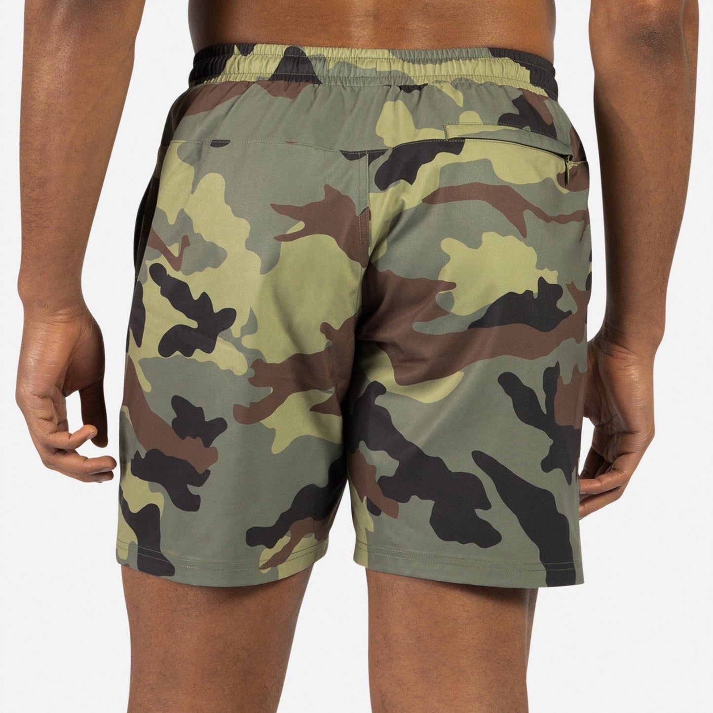 AGUA VOLLEY 2N1 SWIM SHORT 7": CAMO XXL GREEN